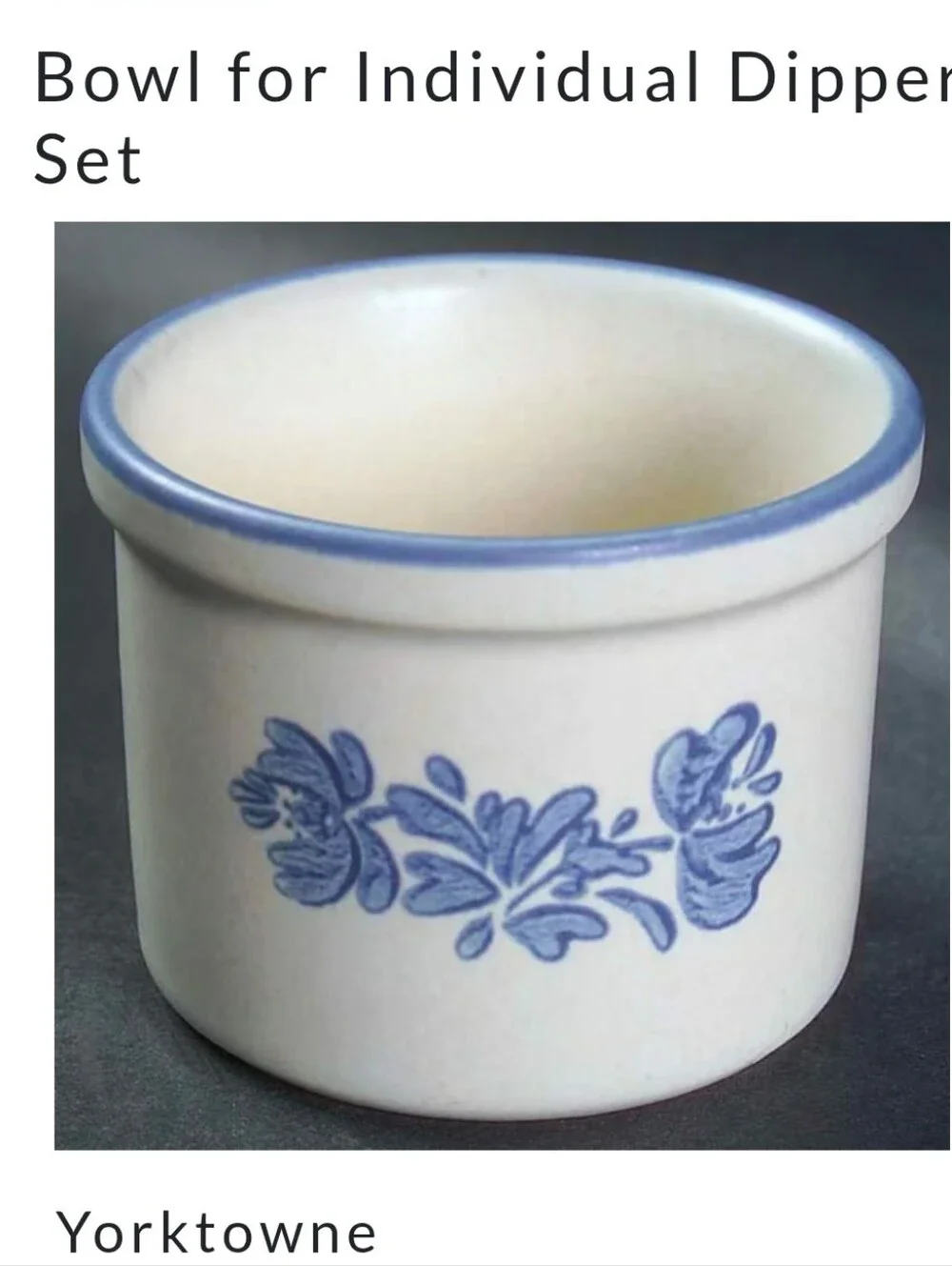 Vintage Pfaltzgraff Yorktowne #920 Dipper Bowls USA Stoneware Pair